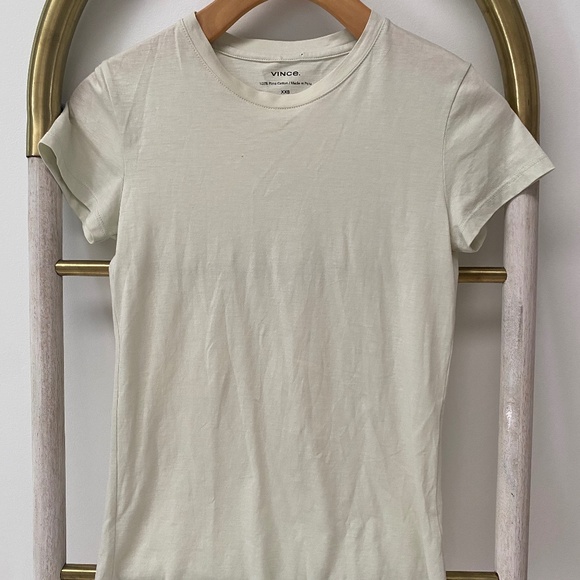 Vince Womens Washed Mint Essential Pima Cotton Crew Nect T-shirt Peru Size XXS - Picture 1 of 7